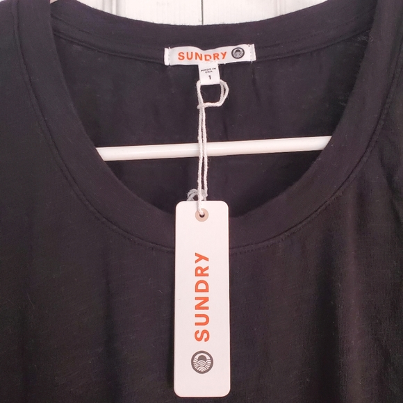 Sundry black ruched dress size 1 - Picture 2 of 4